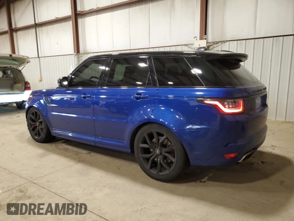 2019 Land Rover Range Rover Sport SVR with VIN SALWZ2SE9KA837551, listed as a Copart auction lot 86842854 with 47,991 mi miles and Salvage Title. Bid and sale history available at DreamBid. Image 2.