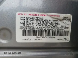 2015 Mitsubishi Outlander GT with VIN JA4JZ4AX7FZ001920, listed as a Copart auction lot 61934745 with 141,190 mi miles and Clean title. Bid and sale history available at DreamBid. Image 13.
