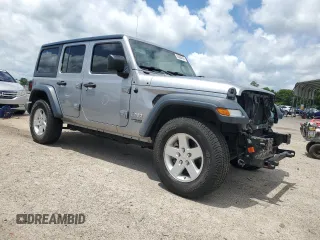 2018 Jeep Wrangler Unlimited Sport S with VIN 1C4HJXDG2JW136211, listed as a Copart auction lot 60080455 with 66,107 mi miles and Salvage title. Bid and sale history available at DreamBid. Image 4.