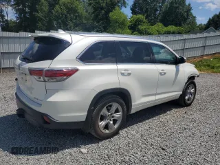 2015 Toyota Highlander Limited with VIN 5TDDKRFH9FS198404, listed as a Copart auction lot 59131925 with 121,888 mi miles and Salvage title. Bid and sale history available at DreamBid. Image 3.