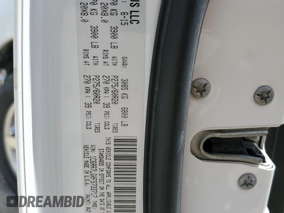 2015 Ram 1500 Outdoorsman z VIN 1C6RR7LG0FS733717, wystawiony jako Copart lot #62063864 z przebiegiem 60 043 mil mil oraz Szkoda całkowita • Salvage title. Historia ofert i sprzedaży dostępna na DreamBid. Obrazek 12.