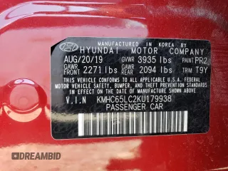 2019 Hyundai Ioniq Blue z VIN KMHC65LC2KU179938, wystawiony jako Copart lot #61959803 z przebiegiem 104 843 mil mil oraz Tytuł czysty. Historia ofert i sprzedaży dostępna na DreamBid. Obrazek 12.