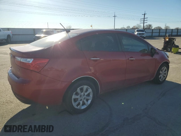 2015 Kia Rio LX with VIN KNADM4A37F6463794, listed as a Copart auction lot 46858735 with 164,081 mi miles and Salvage Title. Bid and sale history available at carsss.com. Image 3.