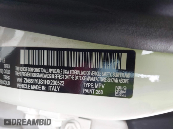 2017 Maserati Levante S with VIN ZN661YUS1HX230522, listed as a IAAI auction lot 41716793 with 73,410 mi miles and . Bid and sale history available at DreamBid. Image 9.