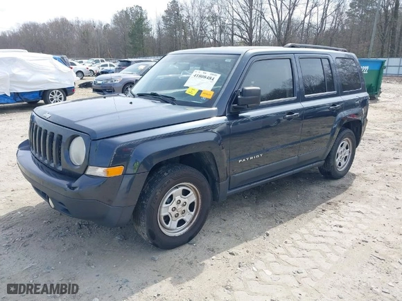 2014 Jeep Patriot Sport with VIN 1C4NJPBAXED552655, listed as a IAAI auction lot 41808484 with 186,841 mi miles. Bid and sale history available at carsss.com. Image 2.