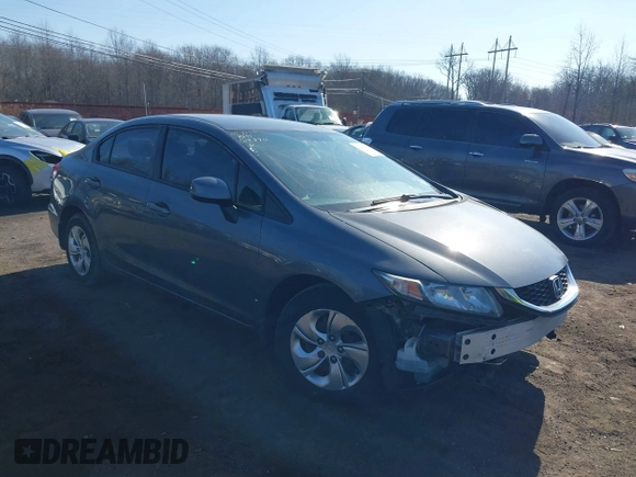 2013 Honda Civic LX with VIN 19XFB2F51DE012870, listed as a IAAI auction lot 41602499 with 120,001 mi miles and . Bid and sale history available at DreamBid. Image 1.