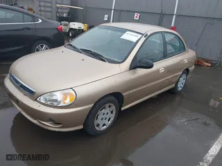 2002 Kia Rio with VIN KNADC123626192611, listed as a IAAI auction lot 41765104 with 62,387 mi miles. Bid and sale history available at carsss.com. Image 2.