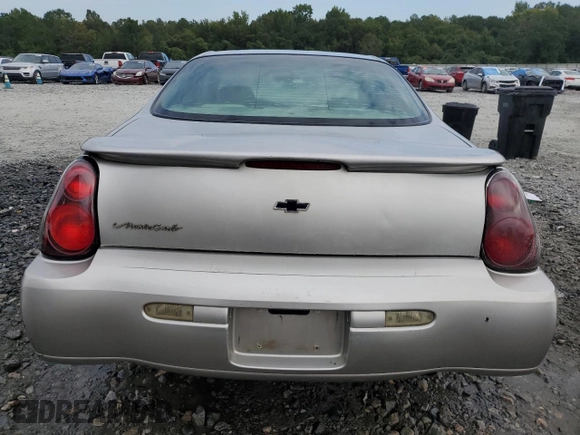 2005 Chevrolet Monte Carlo LS with VIN 2G1WW12E559128263, listed as a Copart auction lot 74888914 with 278,367 mi miles and Salvage Title. Bid and sale history available at carsss.com. Image 6.