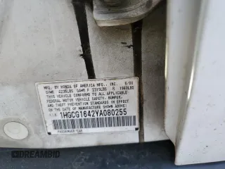 2000 Honda Accord LX z VIN 1HGCG1642YA080255, wystawiony jako Copart lot #53636855 z przebiegiem 146 478 mil mil oraz Szkoda całkowita • Salvage title. Historia ofert i sprzedaży dostępna na DreamBid. Obrazek 12.