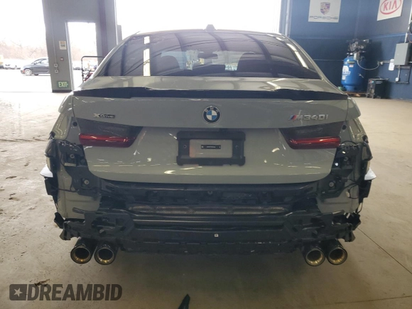 2025 BMW 3 Series M340i xDrive with VIN 3MW69FT03S8E94648, listed as a Copart auction lot 48561965 with 6,093 mi miles and Salvage Title. Bid and sale history available at carsss.com. Image 6.