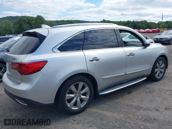 2014 Acura MDX Advance with VIN 5FRYD4H81EB038983, listed as a IAAI auction lot 40151615 with 192,839 mi miles and . Bid and sale history available at DreamBid. Image 4.