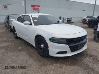 2019 Dodge Charger Police with VIN 2C3CDXAT3KH582875, listed as a IAAI auction lot 41329710 with 85,339 mi miles and . Bid and sale history available at DreamBid. Image 1.