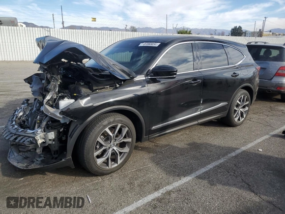 2022 Acura MDX w/Technology Package with VIN 5J8YE1H4XNL037095, listed as a Copart auction lot 87063034 with 27,061 mi miles and Salvage Title. Bid and sale history available at carsss.com. Image 1.