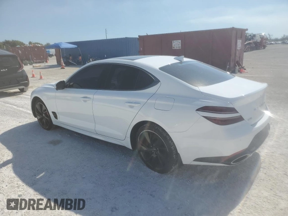 2023 Genesis G70 3.3T with VIN KMTG54TE5PU105104, listed as a Copart auction lot 79841284 with 17,724 mi miles and Salvage Title. Bid and sale history available at DreamBid. Image 2.