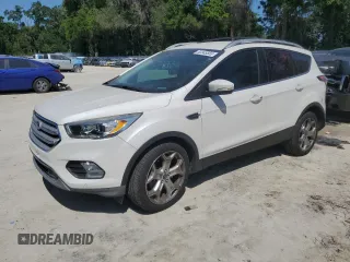2017 Ford Escape Titanium with VIN 1FMCU0J92HUE86731, listed as a Copart auction lot 52345555 with 81,723 mi miles and Salvage Title. Bid and sale history available at carsss.com. Image 1.