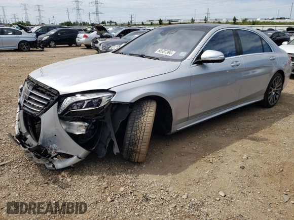 2016 Mercedes-Benz S 550 with VIN WDDUG8CB7GA238236, listed as a Copart auction lot 66587394 with 98,325 mi miles and Salvage Title. Bid and sale history available at carsss.com. Image 1.