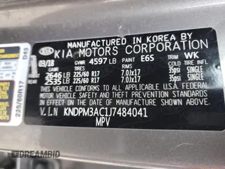 2018 Kia Sportage LX with VIN KNDPM3AC1J7484041, listed as a Copart auction lot 49065755 with 92,403 mi miles and Non Repairable. Bid and sale history available at carsss.com. Image 13.