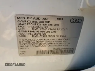 2024 Audi Q5 S line Prestige with VIN WA1F2AFY8R2015042, listed as a Copart auction lot 85152974 with 4,336 mi miles and Salvage Title. Bid and sale history available at carsss.com. Image 13.