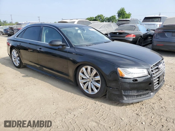 2017 Audi A8 with VIN WAU44AFD4HN014064, listed as a Copart auction lot 62373585 with 82,341 mi miles and Clean title. Bid and sale history available at DreamBid. Image 4.