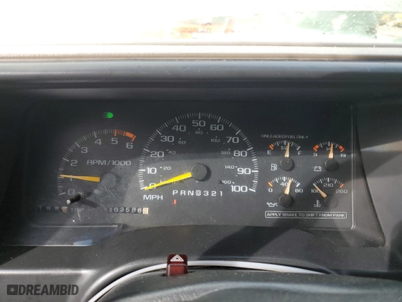 1996 Chevrolet Tahoe with VIN 1GNEK13R5TJ420715, listed as a Copart auction lot 48997145 with 303,588 mi miles and Salvage Title. Bid and sale history available at carsss.com. Image 9.