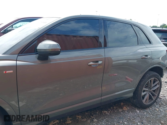2023 Audi Q3 S line Premium with VIN WA1DECF34P1150360, listed as a IAAI auction lot 42694889 with 19,489 mi miles and . Bid and sale history available at DreamBid. Image 15.