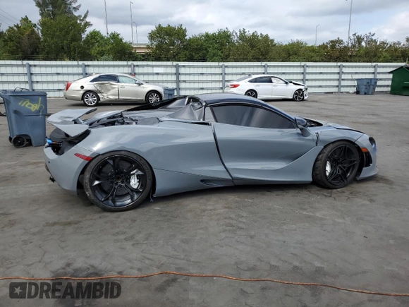 2022 McLaren 720S z VIN SBM14FCA4NW006444, wystawiony jako Copart lot #45854525 z przebiegiem Nie podano mil oraz Szkody całkowita. Historia ofert i sprzedaży dostępna na DreamBid. Obrazek 3.