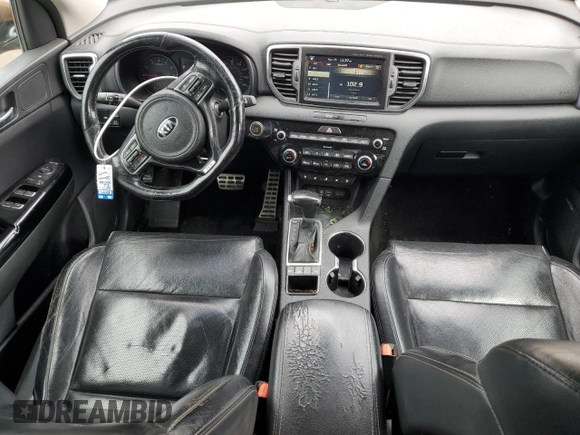 2017 Kia Sportage SX Turbo with VIN KNDPR3A66H7203597, listed as a Copart auction lot 54489895 with 121,997 mi miles and Salvage title. Bid and sale history available at DreamBid. Image 8.