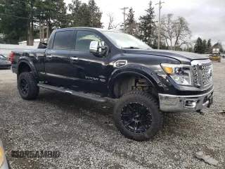 2016 Nissan Titan XD Platinum Reserve with VIN 1N6BA1F49GN500481, listed as a Copart auction lot 88679525 with 42,820 mi miles and Salvage Title. Bid and sale history available at carsss.com. Image 4.