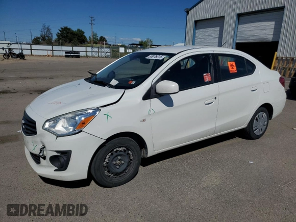 2017 Mitsubishi Mirage ES z VIN ML32F3FJ2HH003054, wystawiony jako Copart lot #55976015 z przebiegiem 80 489 mil mil oraz Szkody całkowita. Historia ofert i sprzedaży dostępna na DreamBid. Obrazek 1.