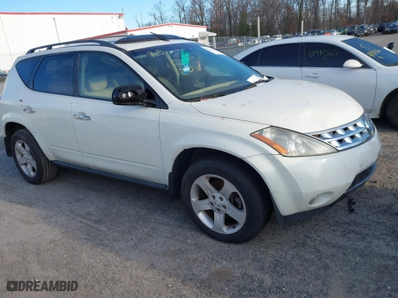 2004 Nissan Murano SE with VIN JN8AZ08W64W323687, listed as a IAAI auction lot 41714333 with 1 mi miles. Bid and sale history available at carsss.com. Image 1.