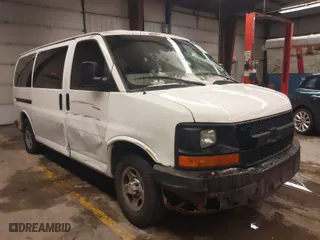 2007 Chevrolet Express Cargo Van with VIN 1GCFG15X371229181, listed as a IAAI auction lot 41591249 with NaN miles. Bid and sale history available at carsss.com. Image 1.