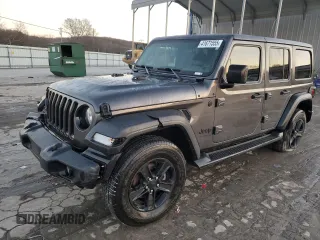 2022 Jeep Wrangler Unlimited Sport S with VIN 1C4HJXDN8NW160288, listed as a Copart auction lot 41671555 with 67,045 mi miles and Salvage Title. Bid and sale history available at carsss.com. Image 1.