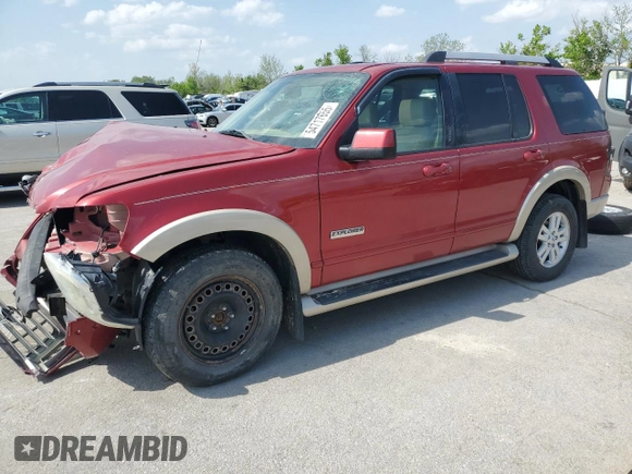 2006 Ford Explorer Eddie Bauer z VIN 1FMEU74E66UA43716, wystawiony jako Copart lot #54717655 z przebiegiem 191 275 mil mil oraz Szkoda całkowita • Salvage title. Historia ofert i sprzedaży dostępna na DreamBid. Obrazek 1.