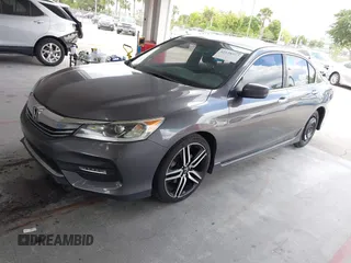 2016 Honda Accord Sport with VIN 1HGCR2F59GA093334, listed as a IAAI auction lot 42138977 with 104,271 mi miles and . Bid and sale history available at DreamBid. Image 2.