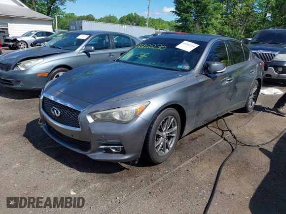 2015 Infiniti Q50 Premium with VIN JN1BV7AR7FM409374, listed as a IAAI auction lot 42202230 with 79,453 mi miles and . Bid and sale history available at DreamBid. Image 17.