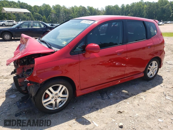 2007 Honda Fit Sport with VIN JHMGD37647S000272, listed as a Copart auction lot 61920584 with 168,922 mi miles and Salvage Title. Bid and sale history available at carsss.com. Image 1.