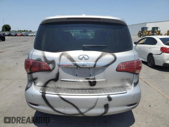 2014 Infiniti QX80 with VIN JN8AZ2NC3E9351193, listed as a Copart auction lot 58953585 with 182,686 mi miles and Salvage title. Bid and sale history available at DreamBid. Image 6.