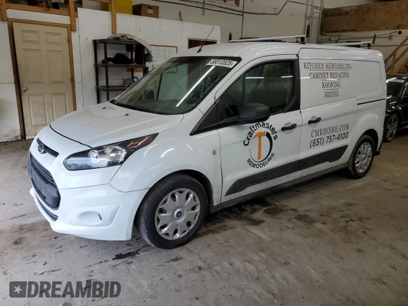 2015 Ford Transit Connect XLT with VIN NM0LS7F78F1179862, listed as a Copart auction lot 88513525 with 85,360 mi miles and Salvage title. Bid and sale history available at DreamBid. Image 1.