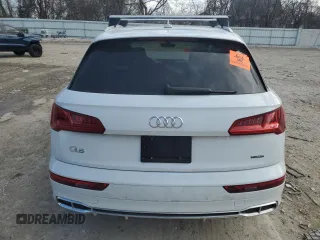 2020 Audi Q5 Premium Plus with VIN WA1E2AFYXL2056002, listed as a Copart auction lot 50502745 with 25,245 mi miles and Salvage title. Bid and sale history available at DreamBid. Image 6.