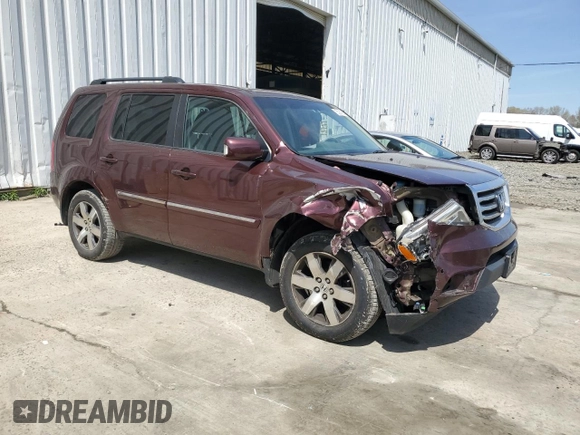 2013 Honda Pilot Touring with VIN 5FNYF4H92DB066200, listed as a Copart auction lot 53280865 with 171,924 mi miles and Salvage Title. Bid and sale history available at DreamBid. Image 4.