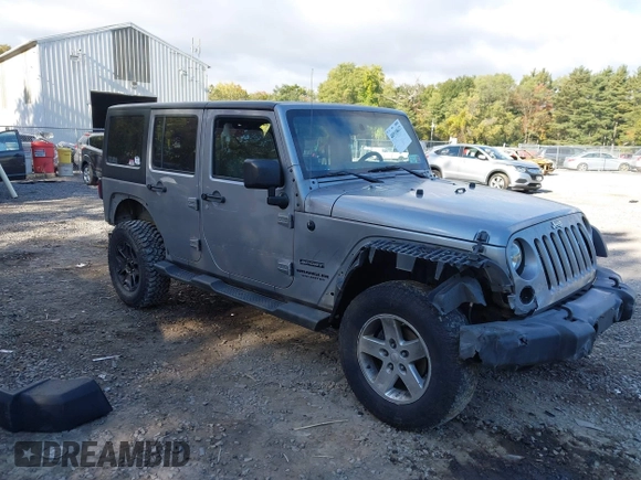 2016 Jeep Wrangler Unlimited Sport with VIN 1C4BJWDG2GL281985, listed as a IAAI auction lot 40518617 with 105,415 mi miles and . Bid and sale history available at DreamBid. Image 1.