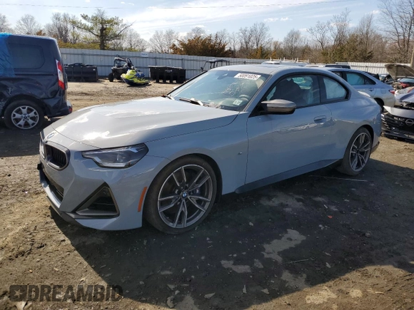 2022 BMW 2 Series M240i xDrive with VIN 3MW53CM01N8C35798, listed as a Copart auction lot 50091025 with 16,391 mi miles and Salvage Title. Bid and sale history available at carsss.com. Image 1.