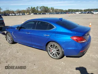 2019 Genesis G70 Design with VIN KMTG34LE6KU017175, listed as a Copart auction lot 88478725 with 28,698 mi miles and Salvage Title. Bid and sale history available at DreamBid. Image 2.