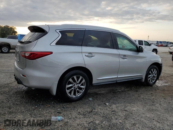 2013 Infiniti JX35 with VIN 5N1AL0MM5DC332332, listed as a Copart auction lot 75879244 with 159,209 mi miles and Salvage Title. Bid and sale history available at carsss.com. Image 3.