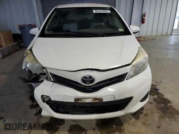 2013 Toyota Yaris L with VIN JTDJTUD33DD542733, listed as a Copart auction lot 80464604 with 290,558 mi miles and Clean Title. Bid and sale history available at carsss.com. Image 5.