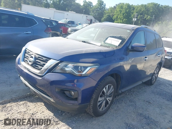 2017 Nissan Pathfinder SV z VIN 5N1DR2MM9HC616253, wystawiony jako IAAI lot #42333509 z przebiegiem 126 551 mil mil oraz . Historia ofert i sprzedaży dostępna na DreamBid. Obrazek 2.