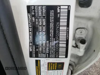 2015 Mercedes-Benz GLK 350 with VIN WDCGG5HB0FG397426, listed as a Copart auction lot 74234454 with Not Provided miles and Non Repairable. Bid and sale history available at DreamBid. Image 13.