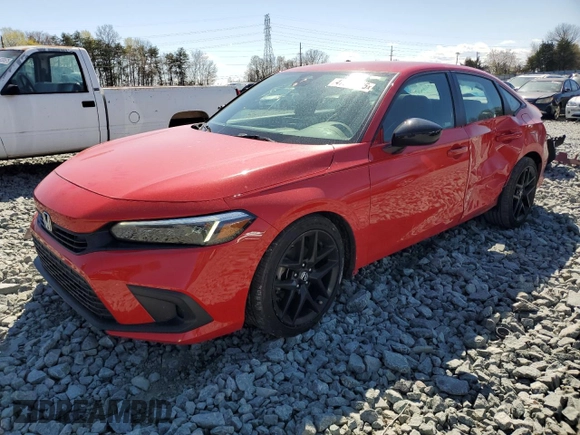 2024 Honda Civic Sedan Sport with VIN 2HGFE2F5XRH561777, listed as a Copart auction lot 47270925 with 40,079 mi miles and Salvage Title. Bid and sale history available at carsss.com. Image 1.