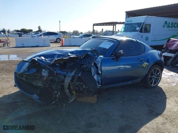2020 Mazda MX-5 Miata RF Grand Touring with VIN JM1NDAM75L0412507, listed as a IAAI auction lot 41573544 with 1 mi miles. Bid and sale history available at carsss.com. Image 6.