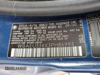 2003 BMW 3 Series 325xi z VIN WBAEU334X3PH86993, wystawiony jako Copart lot #62261955 z przebiegiem 114 367 mil mil oraz Szkoda całkowita • Salvage title. Historia ofert i sprzedaży dostępna na DreamBid. Obrazek 12.
